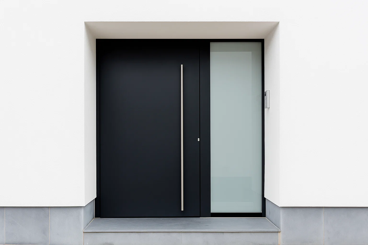 Voordeur in moderne bouwstijl